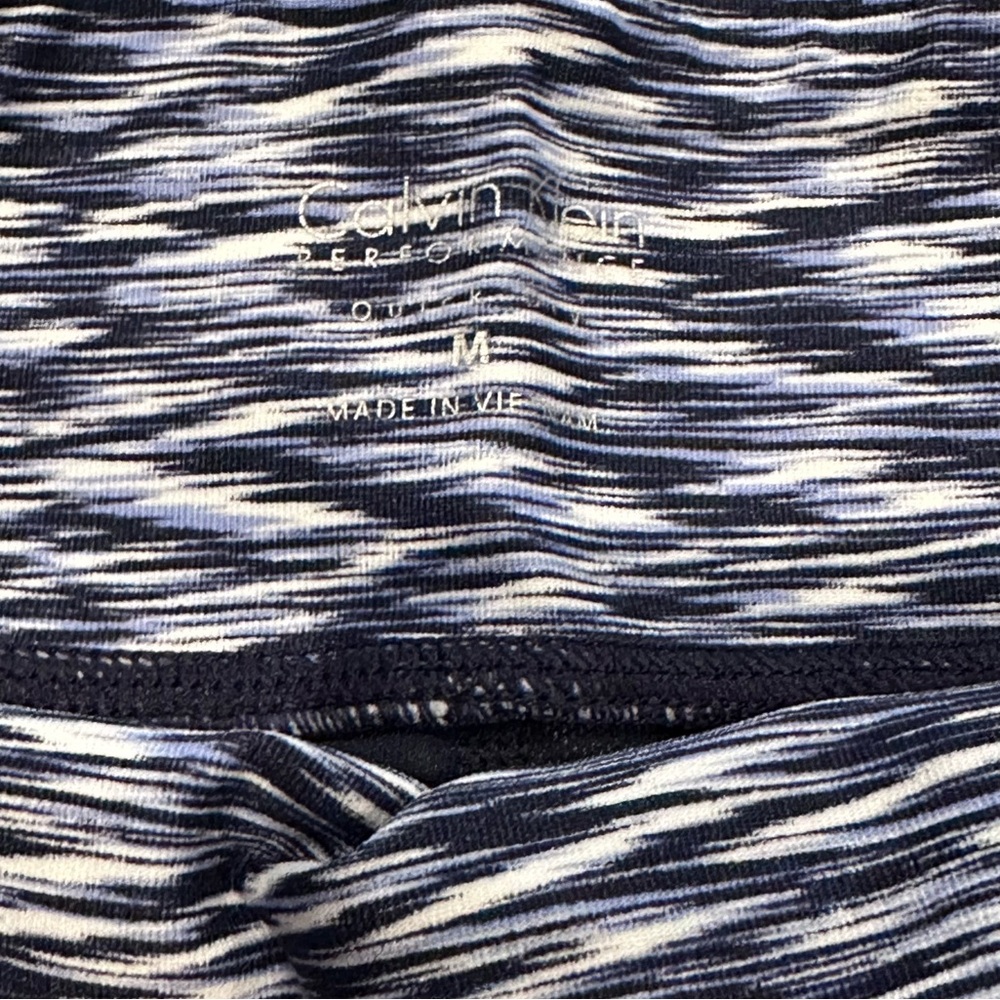 Calvin Klein Performance Quick Dry Blue and White Activewear Leggings Medium - Picture 4 of 5